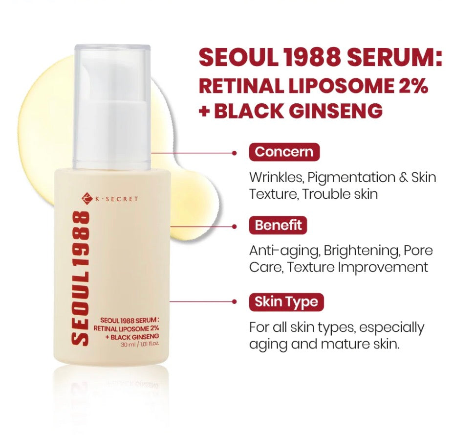 Seoul 1988 serum: Retinal Liposome 2% + Black Ginseng