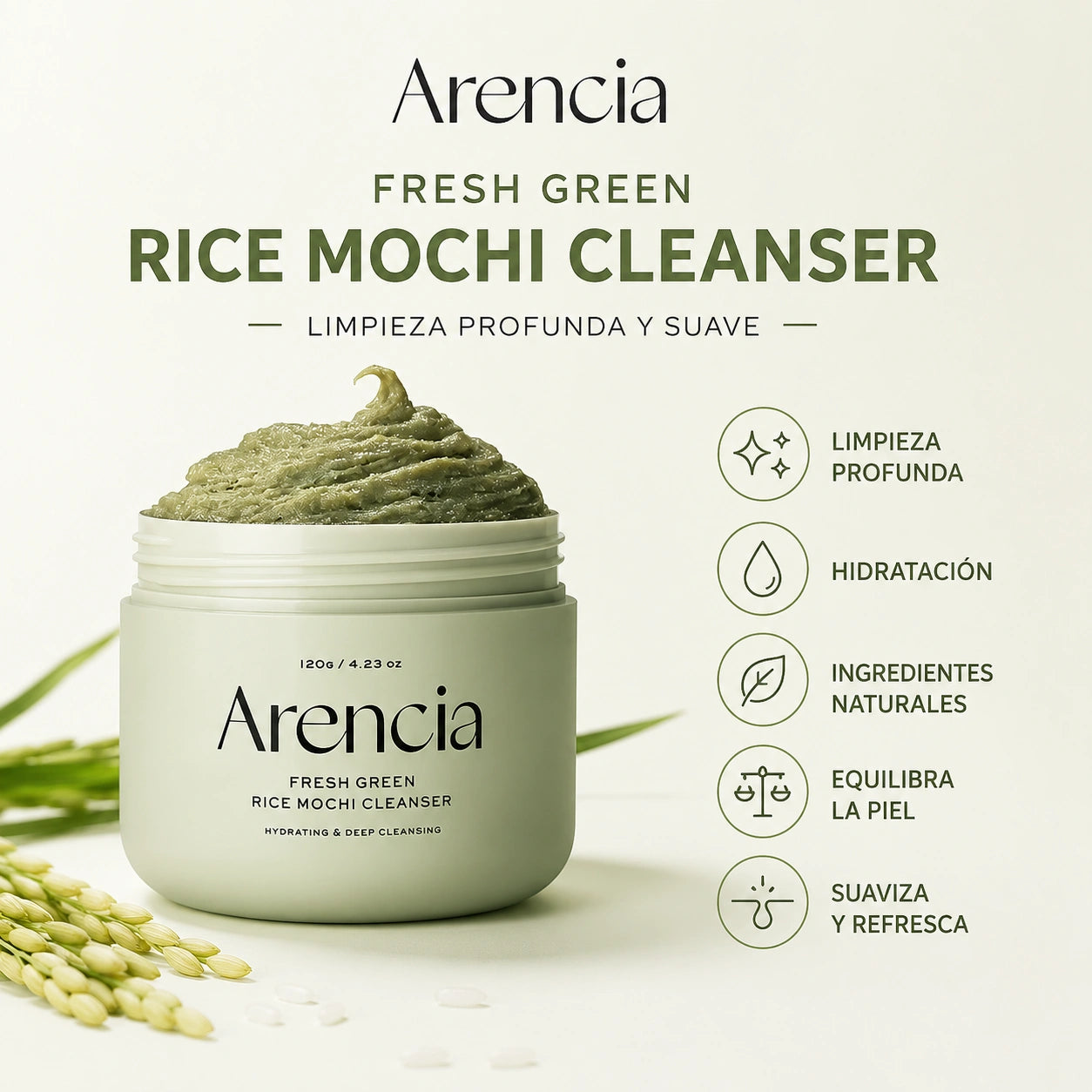 Fresh Green Rice Mochi Cleanser
