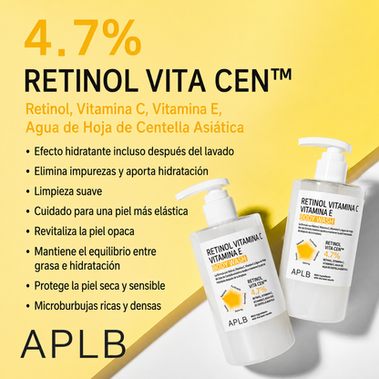 Retinol Vitamina C Vitamina E - Body Wash 500ml | APLB