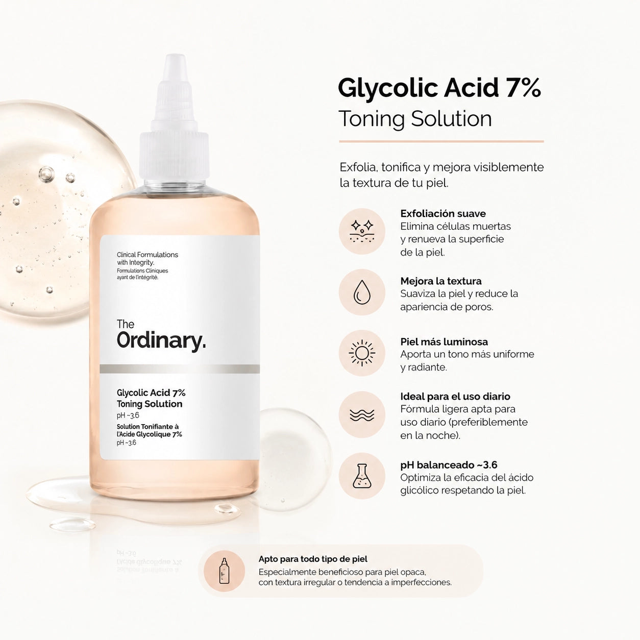 Glycolic Acid 7% Exfoliating Tóner