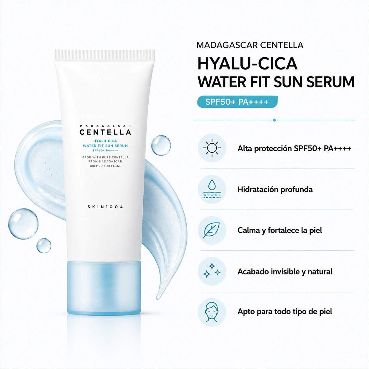 Hyalu-Cica Water Fit Sun Serum + PA++++ | Skin1004